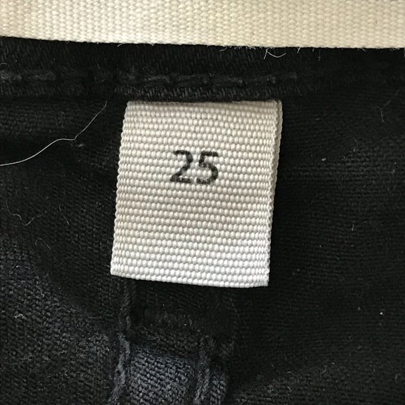 Frame Denim Le Skinny De Jeanne Jeans Women size 25 Black Distressed Mid Rise - Picture 5 of 11